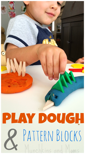 http://www.munchkins-and-moms.com/2015/02/pattern-blocks-and-play-dough.html