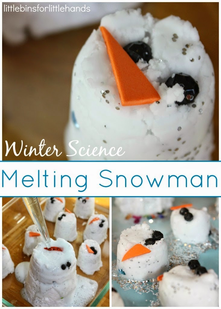 http://littlebinsforlittlehands.com/snowman-baking-soda-science-activity-melting-snowman-sensory-play/