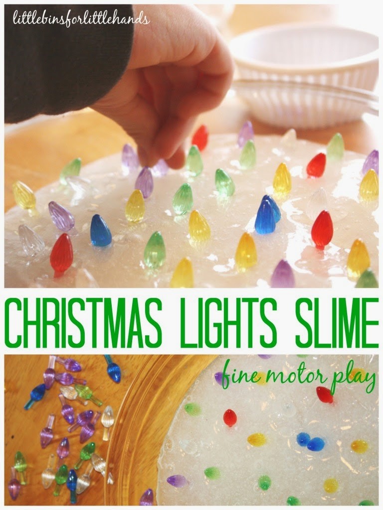 http://littlebinsforlittlehands.com/christmas-lights-slime-fine-motor-sensory-play/