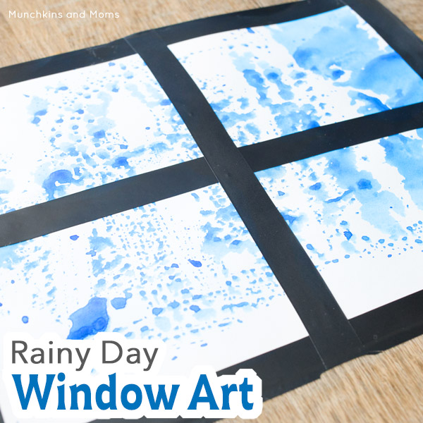 Rainy day? Set up a quick art project for your kids! This is a great activity to do with the preschoolers in spring.
