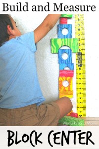 Build and Measure Block Center for preschoolers