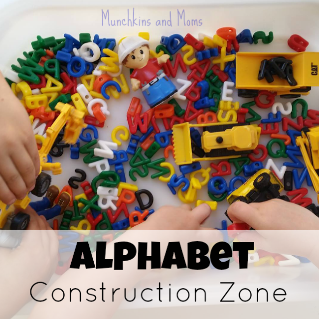 Alphabet Construction Zone- A great activity for preschoolers who love tractors!