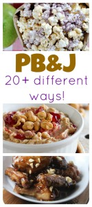 Peanut BUtter and Jelly is a pantry staple- use it to make more than just sandwiches! These 20+ ideas will get your mouth watering!