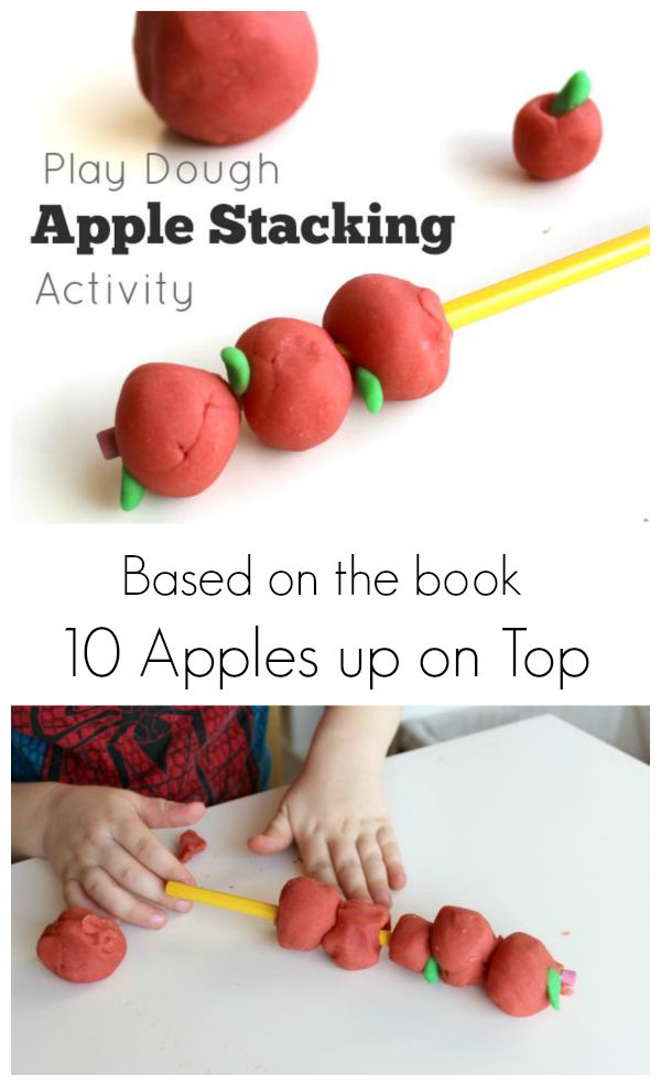 Preschool activity based on the book 10 Apples up on Top