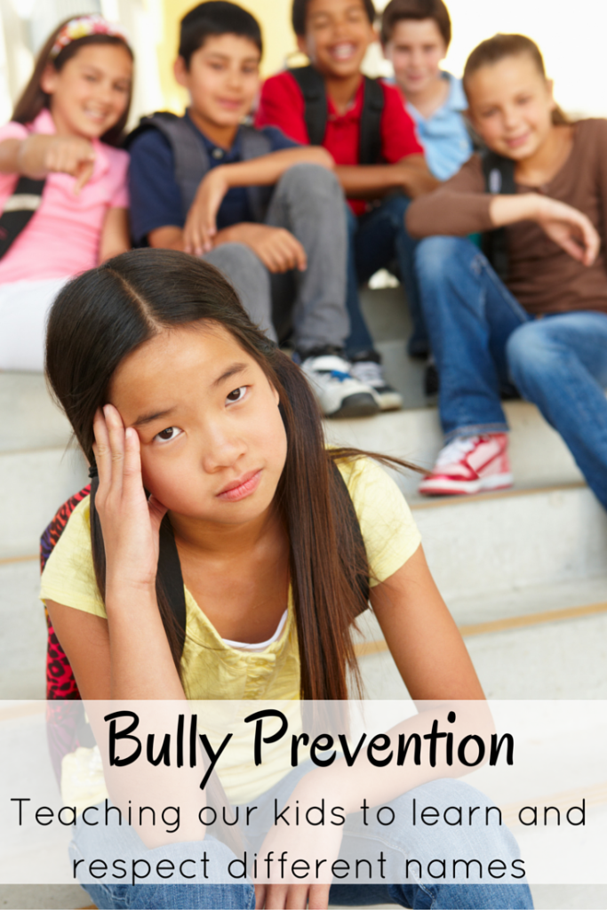 Bully Prevention- teaching kids to learn and respect different names