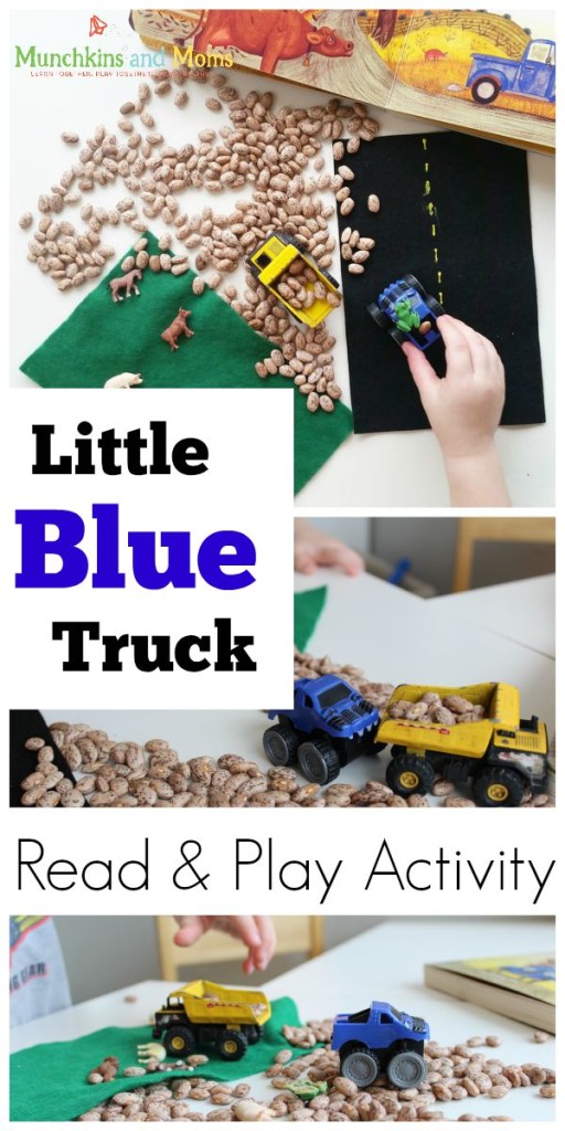 Activity based on the book Little Blue Truck! Great way to learn through play!