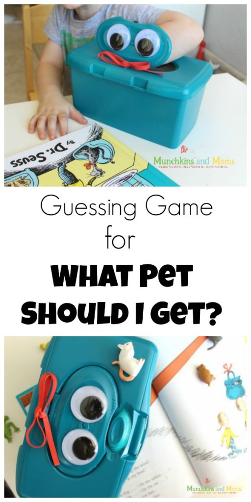 Fun guessing game for the new Dr. Seuss book "What Pet Should I Get?"