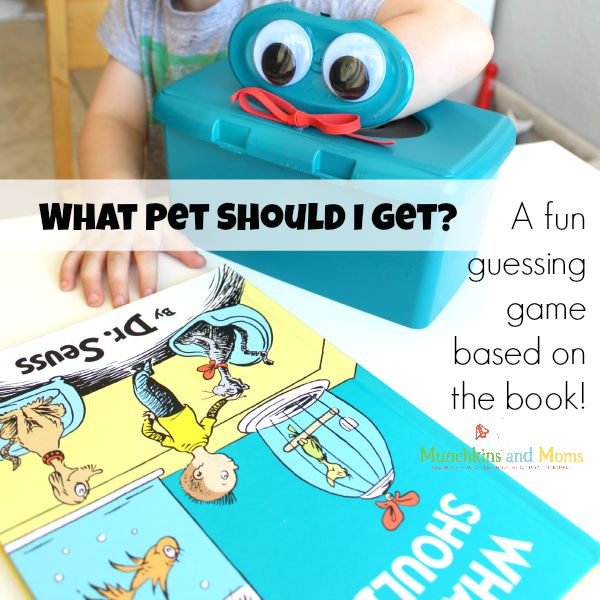 A fun guessing game activit to go along with the new Dr. Seuss book "What Pet Should I Get?"