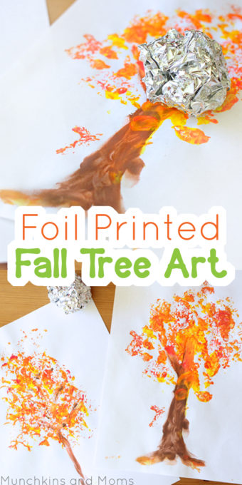 Foil Printed Fall Tree Art – Munchkins and Moms