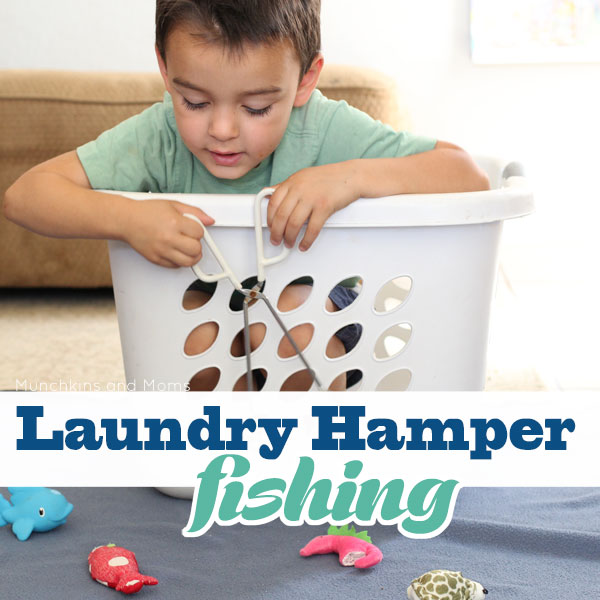 Go fishing right in your living room! This is such a fun activity for toddlers this summer! 