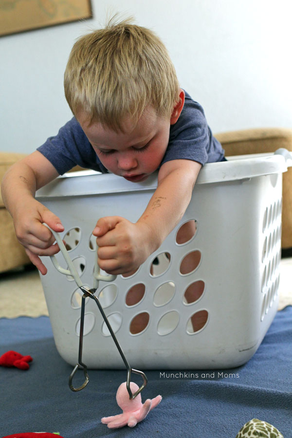 Laundry Hamper Fishing – Munchkins and Moms