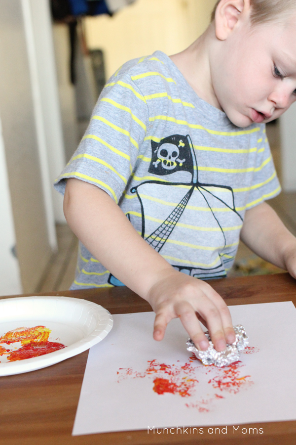 Fall Leaf Aluminum Foil Craft - Maplewood Road