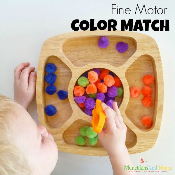 Fine Motor Color Matching Activity for Preschoolers and Toddlers!