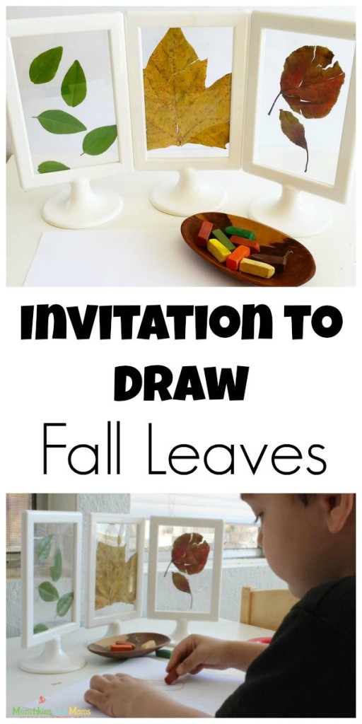 Invitation to draw fall leaves