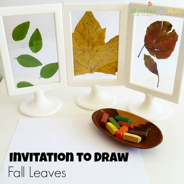 Invitation to draw fall leaves