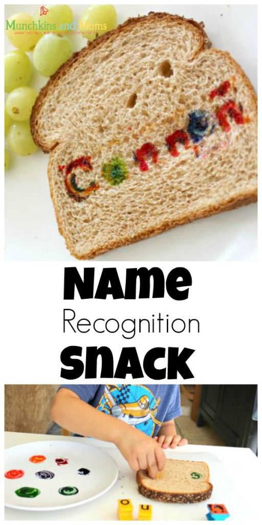 Name recognition snack activity for preschoolers!