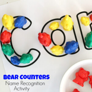 Bear Counters Name Recognition Activity