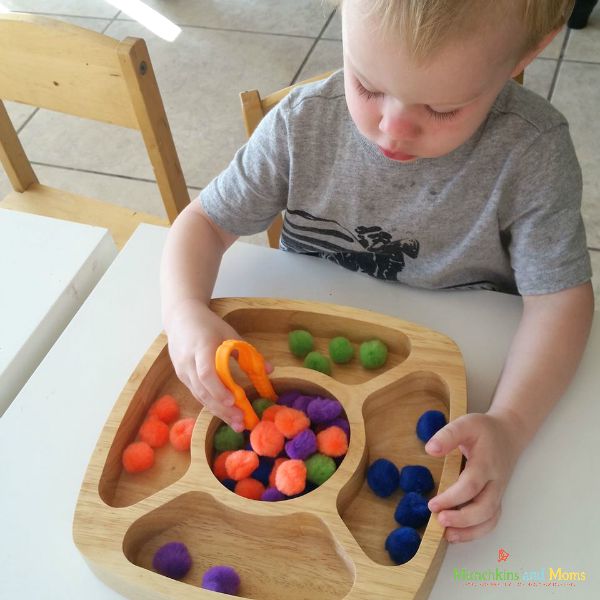 Preschool color sorting game