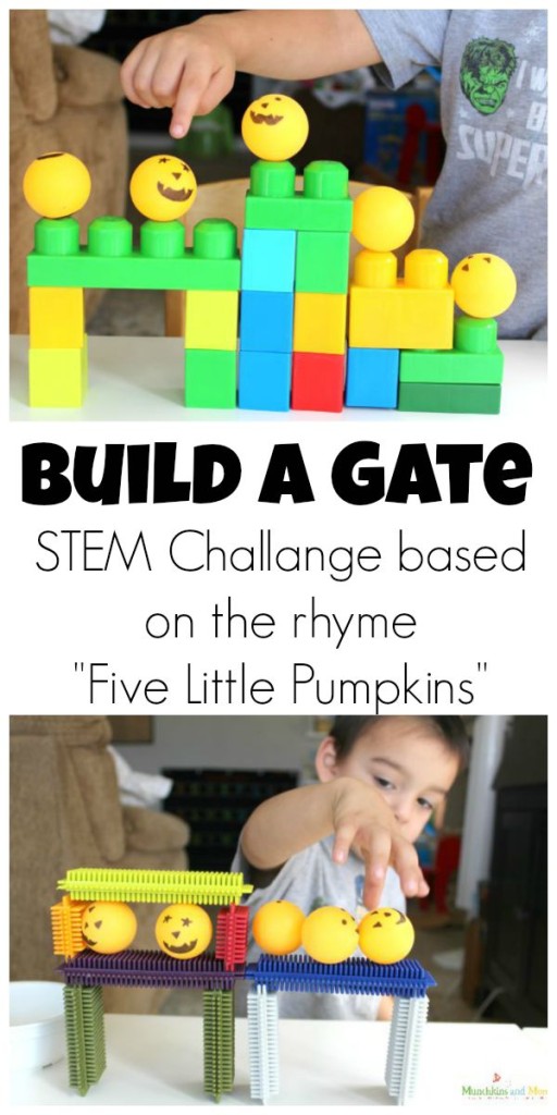 Build a Gate - A STEM Activity based on the rhyme "Five Little Pumpkins"