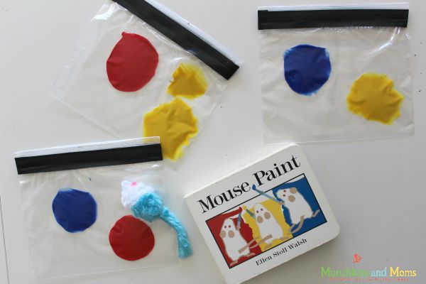 Mouse paint color mixing activity