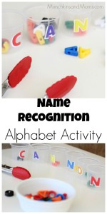 Name recognition alphabet activity for preschoolers