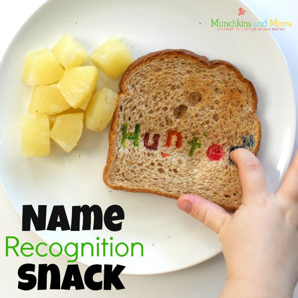 Name recognition Snack- a fun activity and snack for preschoolers!
