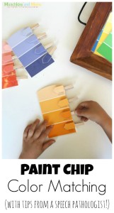 Paint chip color matching (with tips from a speech pathologis!)