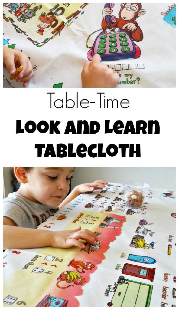 Make learning easy with this look and learn tablecloth!