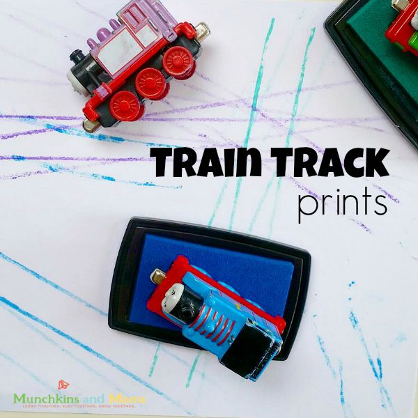 Make simple train track prints for littel engineers!