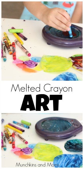 Melted Crayon Art – Munchkins and Moms