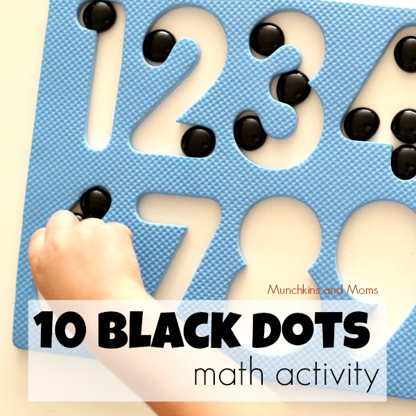 10 black dots math activity for preschoolers