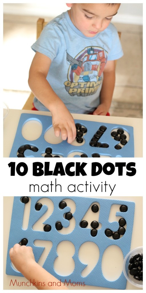 10 Black Dots - A great preschool math activity based on Donald Crews' classic book!