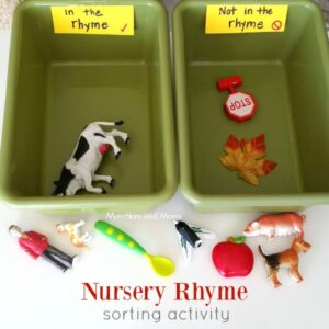 nursery rhyme sorting activity