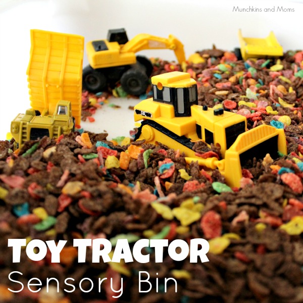 Toy Tractor Sensory Bin