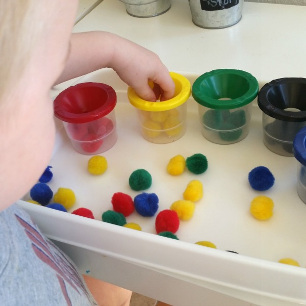 toddler color sorting activity