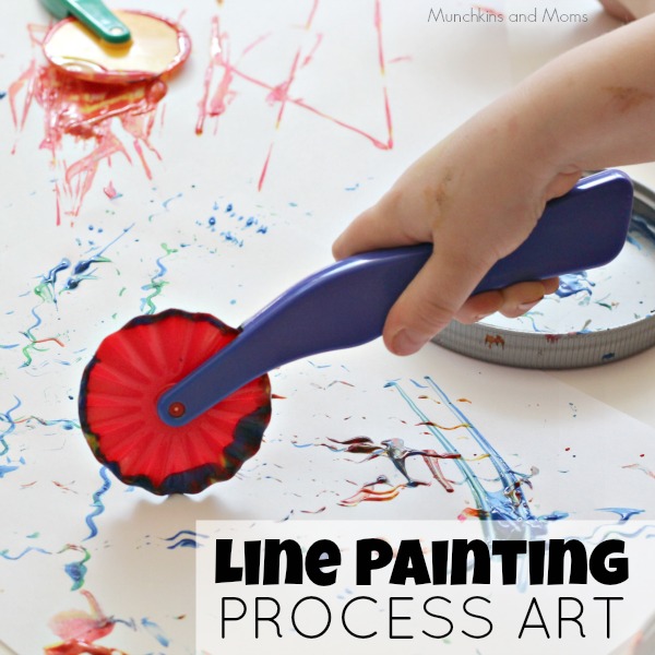 Line Painting Process Art- A Fun Way For Preschoolers To Explore Lines 