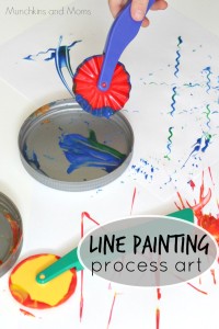 Line Painting Process Art- fun preschool activity