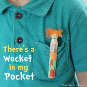 There's a Wocket in my Pocket- Preschool craft that's perfect for Dr. Seuss' birthday and Read Across America!