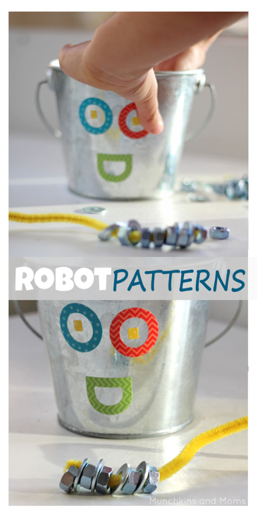 Super fun preschool robot activity! This is more than just patterning,so much pretend play involved too!