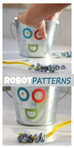 Super fun preschool robot activity! This is more than just patterning,so much pretend play involved too!