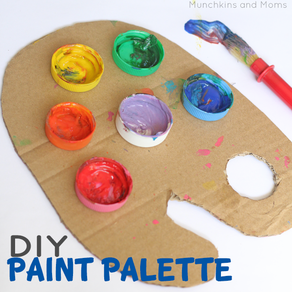 DIY Paint Palette made from cardboard