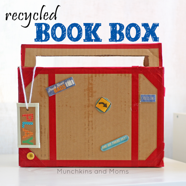 Preschool Book Box- What a great way to make book boxes for preschool and kindergarten students! Pairs perfectlywith our "Books take you places" theme.