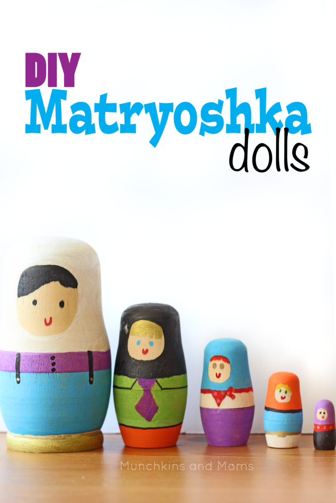 DIY Matryoshka Dolls (Russian nesting dolls). I like the modern and playful look of these ones!