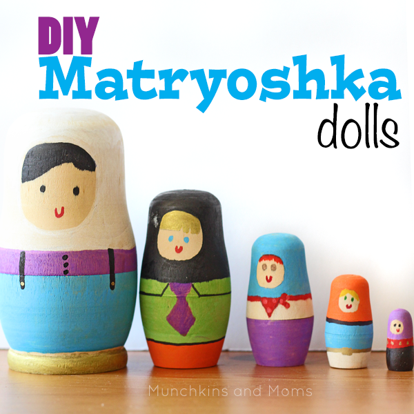 DIY Matryoshka Dolls (Russian nesting dolls). I like the modern and playful look of these ones!