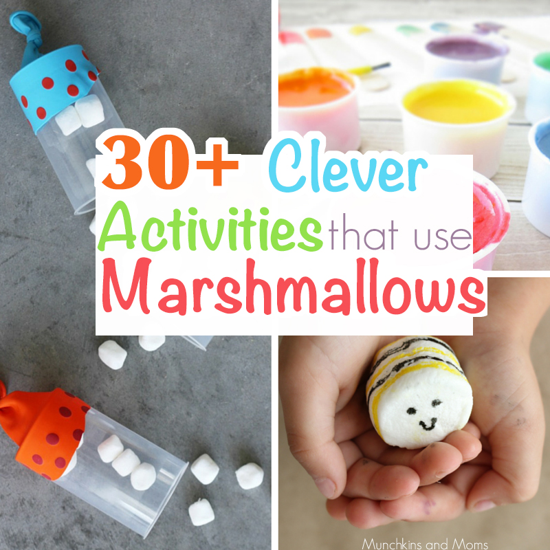 Use marshmallows for these 30+ fun activities! Great summer ideas for kids!