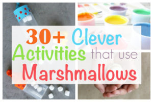 Use marshmallows for these 30+ fun activities! Great summer ideas for kids!