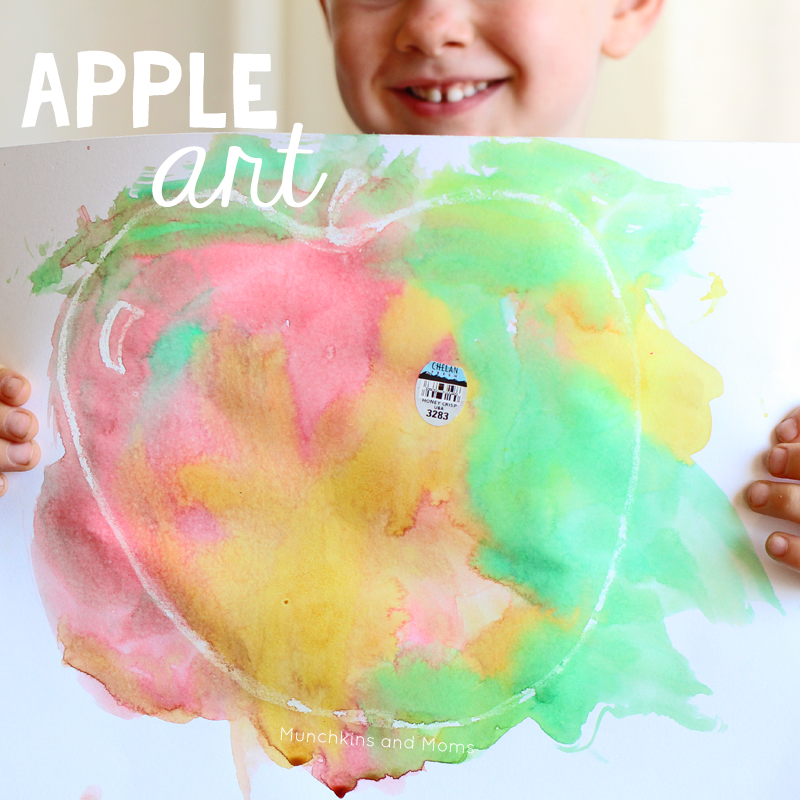 Preschool Apple Art – Munchkins and Moms