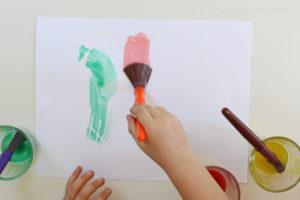 Crayon resist watercolor art