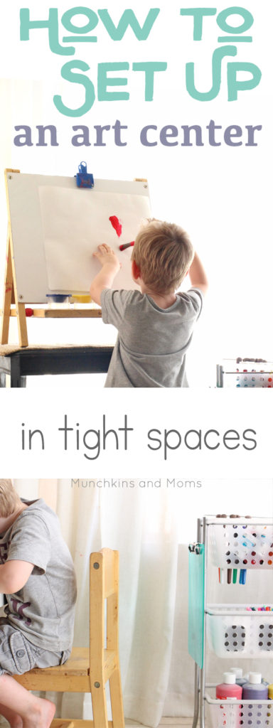 How to set up a preschool art center in tight spaces