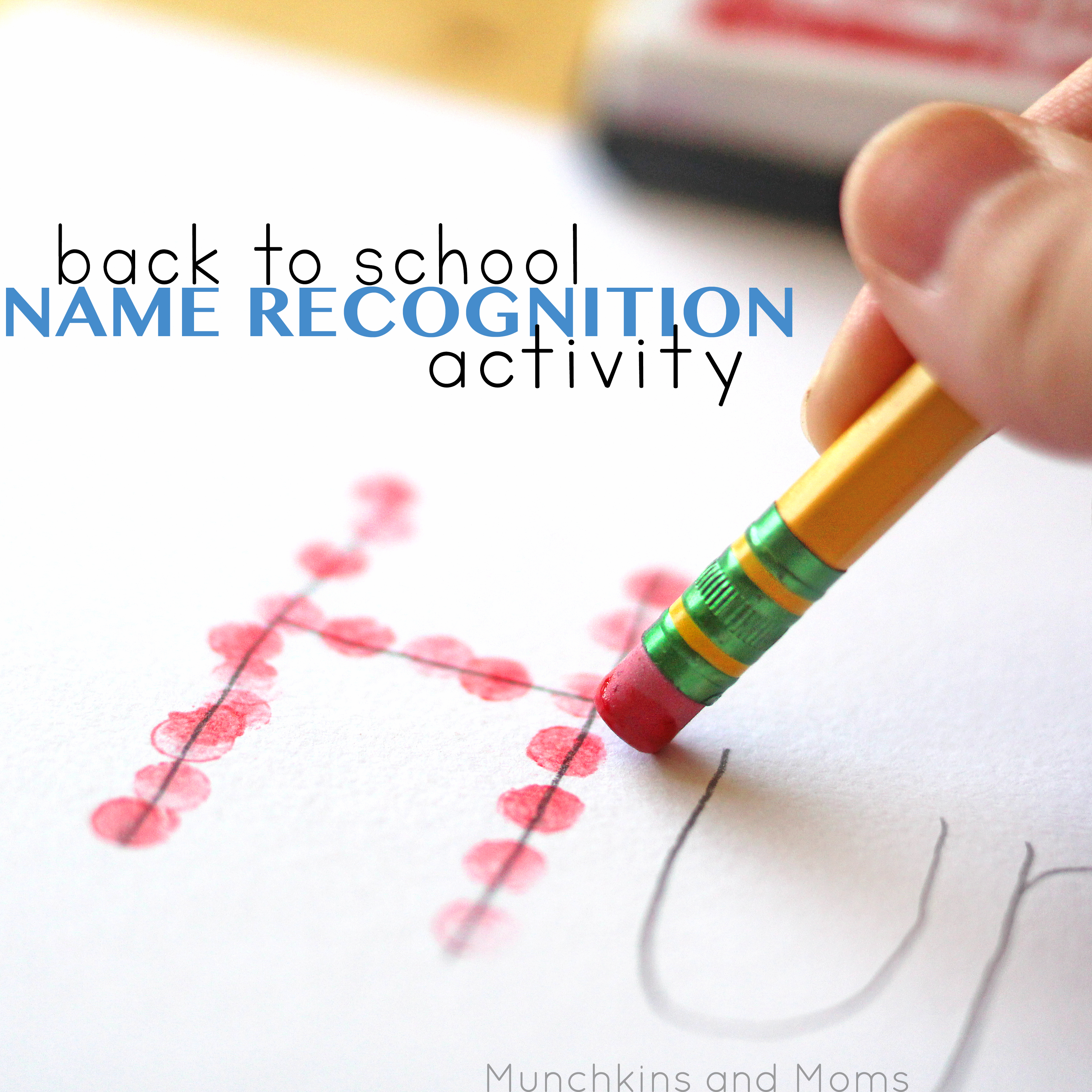 Back to School Name Recognition Activity | Preschool art and fine motor project